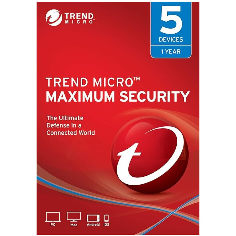Trend Micro Maximum Security 5 Devices 1 Year Key GLOBAL Trend Micro Maximum Security 5 Devices 1 Year Key GLOBAL