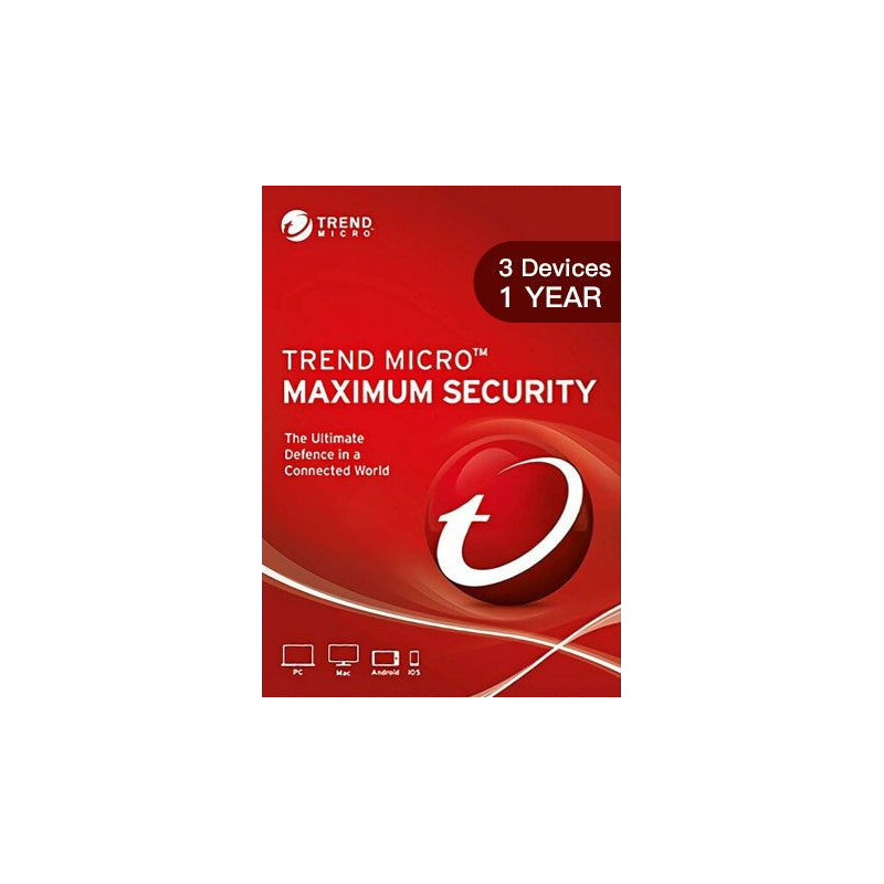 Trend Micro Maximum Security 3 Devices 1 Year Key GLOBAL Trend Micro Maximum Security 3 Devices 1 Year Key GLOBAL