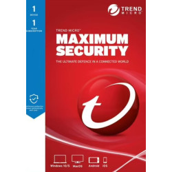 Trend Micro Maximum Security 1 Device 1 Year Key GLOBAL