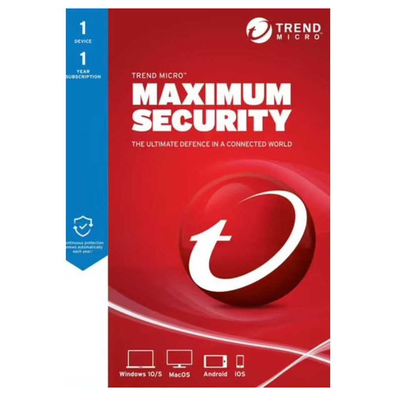 Trend Micro Maximum Security 1 Device 1 Year Key GLOBAL Trend Micro Maximum Security 1 Device 1 Year Key GLOBAL