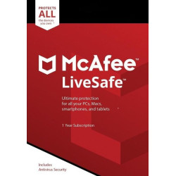 McAfee LiveSafe - Unlimited Devices 1 Year Key GLOBAL